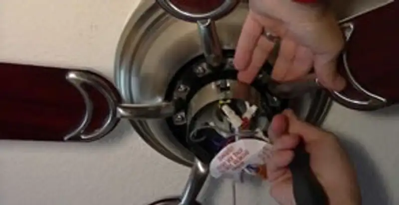 Ceiling fan installation with electrical wiring and mounting by professional electrician in Santa Rosa, CA