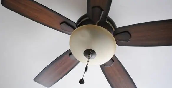 Fully installed ceiling fan with balanced blades and light fixture in Santa Rosa, CA