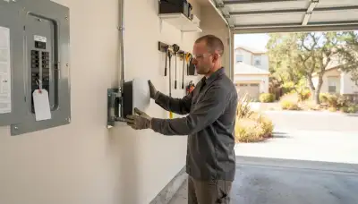 Residential EV charger installation in Healdsburg, CA by a professional electrician