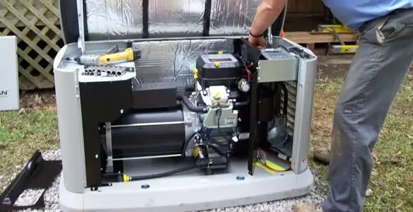generator installation service showing technician connecting and configuring generator components in Santa Rosa, CA