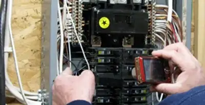 Home electrical inspection of circuit breaker panel by licensed electrician in Santa Rosa, CA