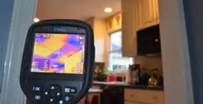 home energy audit service using thermal imaging to evaluate electrical efficiency inside a home in Santa Rosa, CA