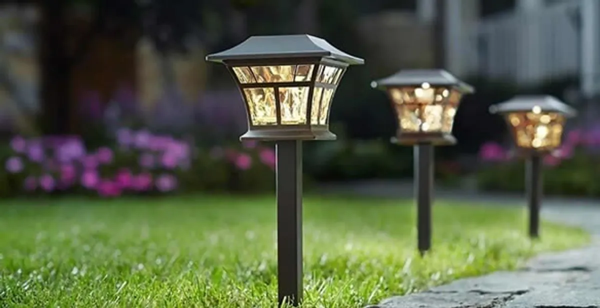 landscape lighting installation services with professionally installed pathway lights in Santa Rosa, CA
