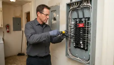 Electrician installing a new load center during a residential panel upgrade in Santa Rosa, CA